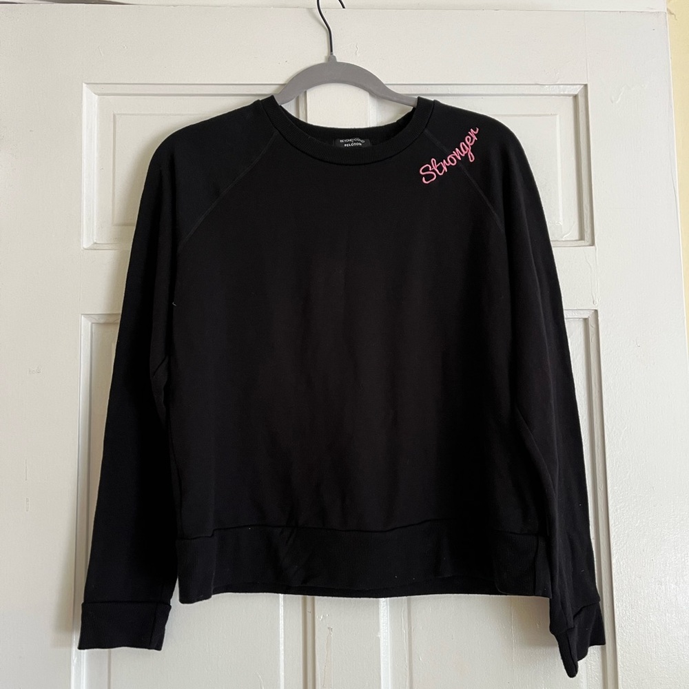 Beyond Yoga x Peloton “Stronger” Black Crewneck